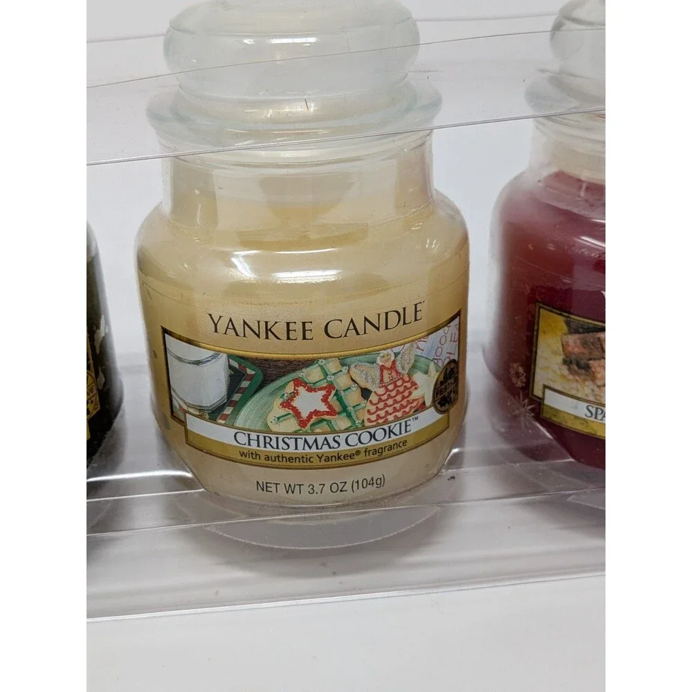 Yankee Candle Small Jar 3-Pack 3.7 oz Christmas Cookie Balsam Cedar Cinnamon New